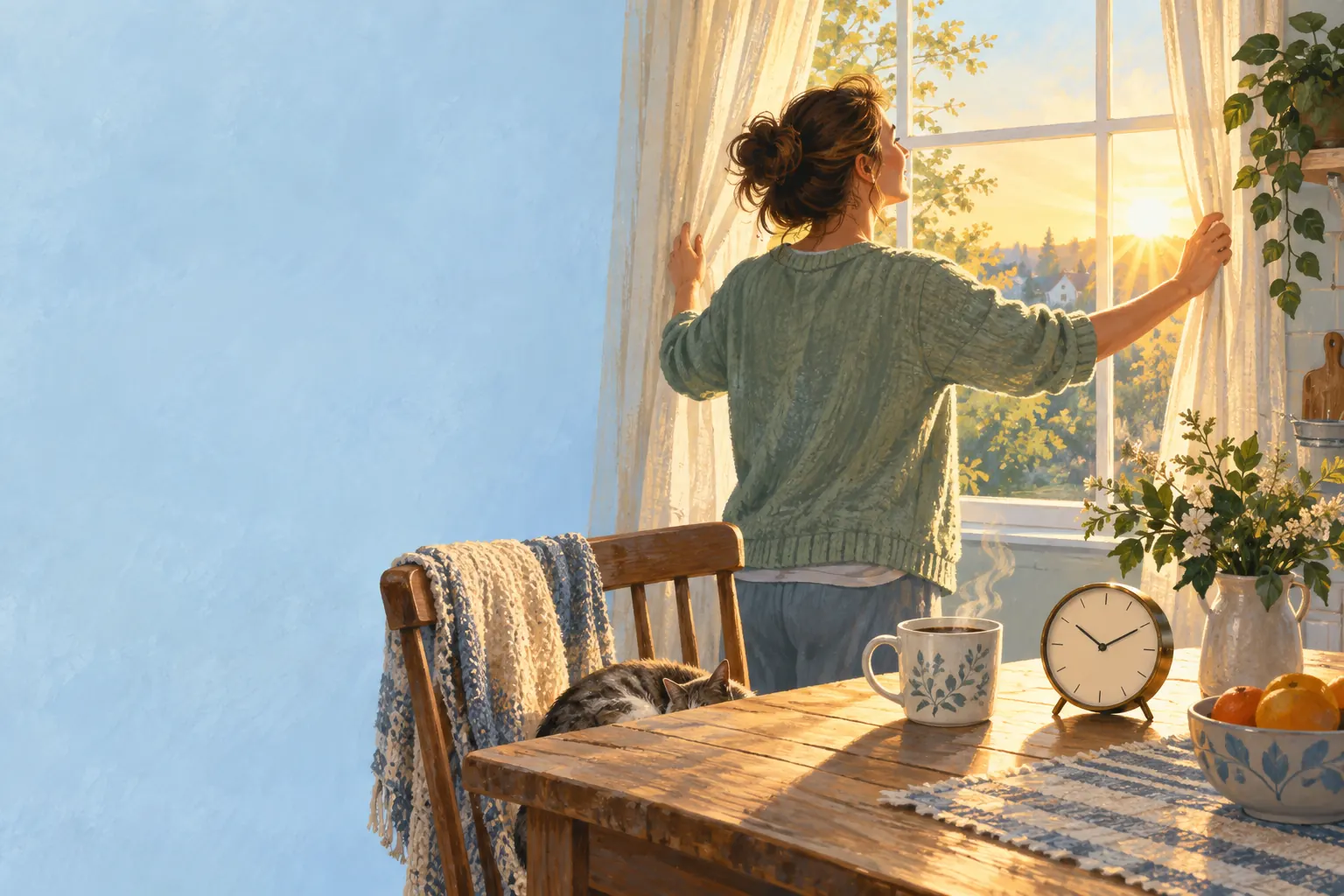 Original artwork for Morning light helps set your sleep timing